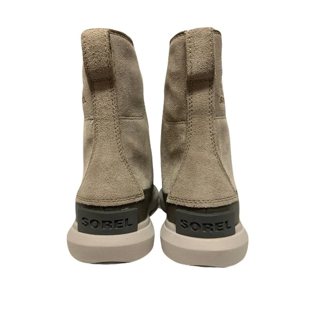 NEW Sorel Womens Size 8 Explorer II Joan Waterproof Taupe Gray Suede Winter Boot